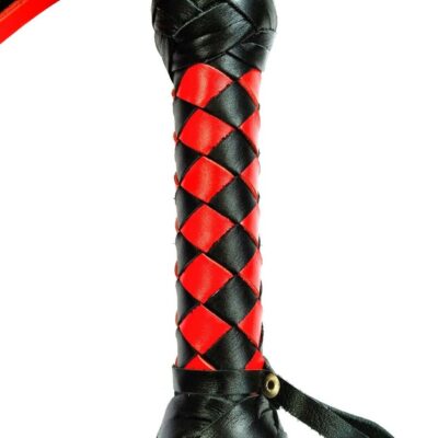 Leather BDSM Flogger 50 Wide Tails Multi-tailed Whip Kinky Harlequin Whipping